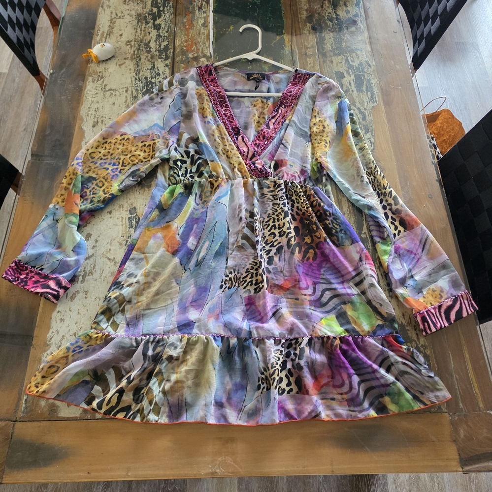 Beautiful Slip Style Dress, Size M, Mixed Colors & Patterns, NWOT